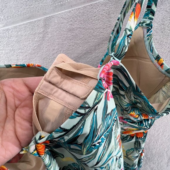 Cacique Floral Bikini Set - Pink, Yellow, Green - Picture 13 of 16